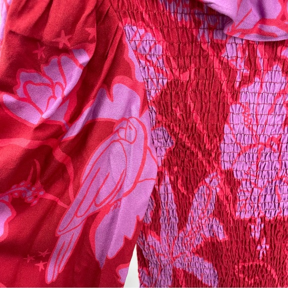 FARM Rio NWT Living Nature Smocked Long Sleeve Dress - Picture 9 of 9